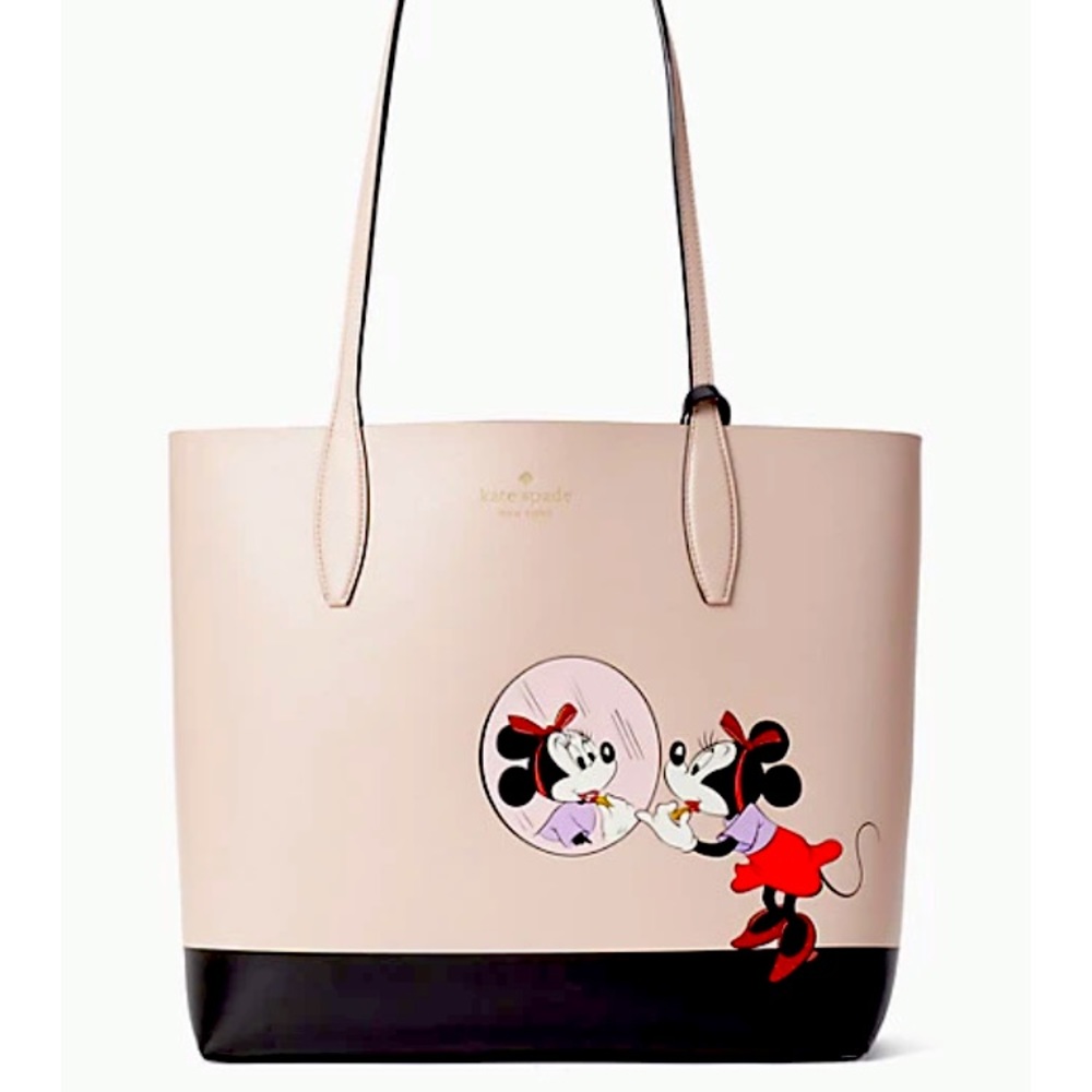 Kate Spade Pink and Black Tote Minnie Mouse